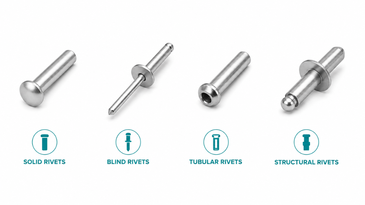 Things Like Rivets Exploring Different Types of Industrial Fasteners Guide