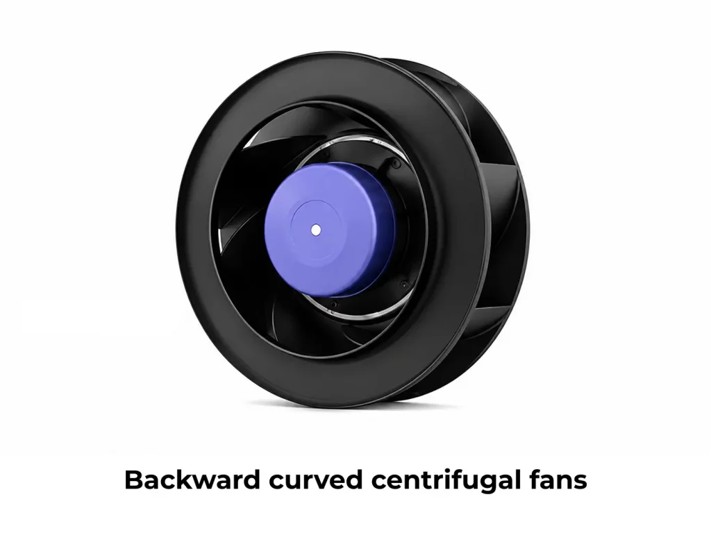 Backward curved centrifugal fans